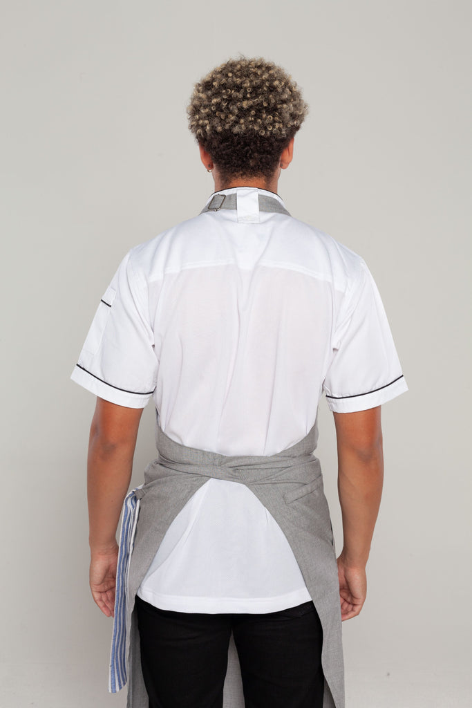 steel grey bib aprons 