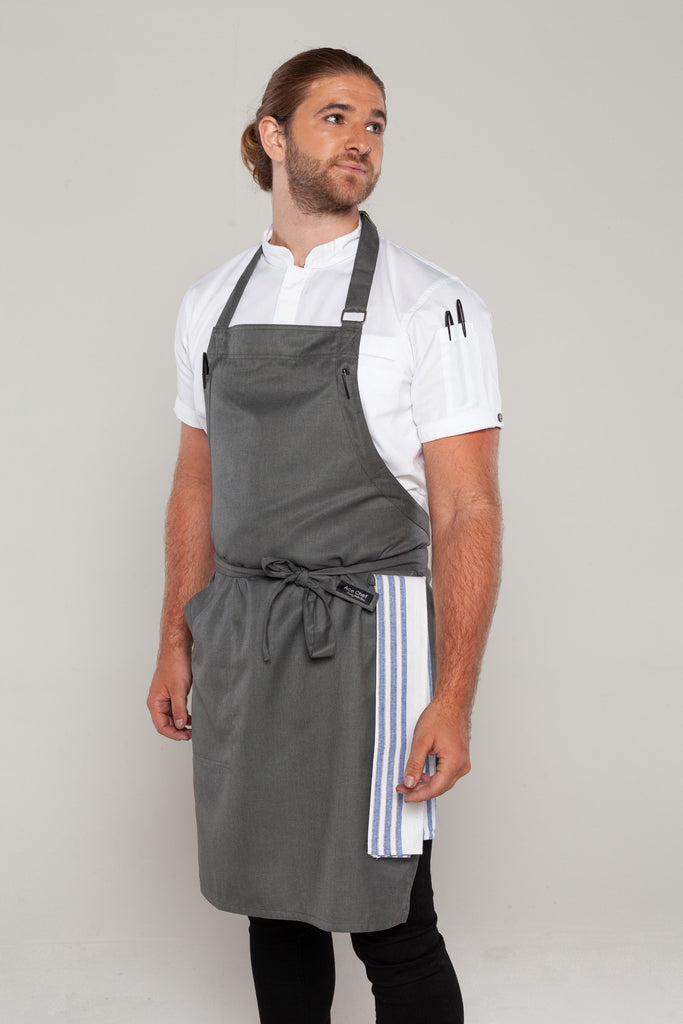 Niche Worstead Grey chef apron one size - Ace Chef Apparels