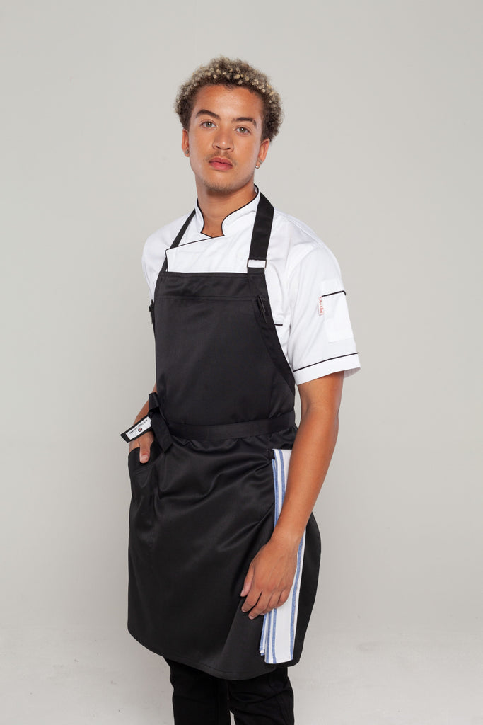 Josh Black bib Small size Apron - Ace Chef Apparels