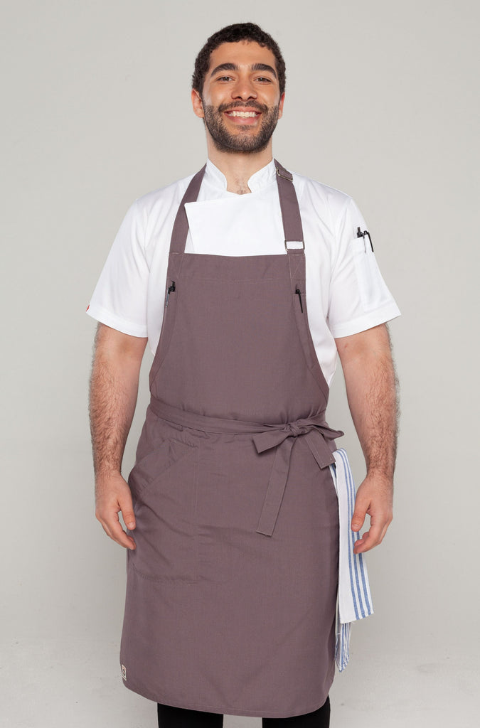 GRAPHITE CHEF APRON BIB