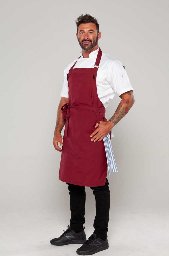 maroon colour chef apron 