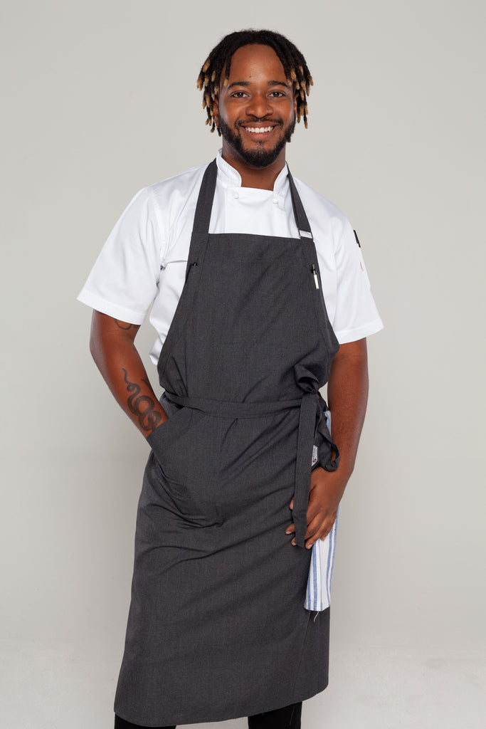 Charcoal grey chef aprons large size