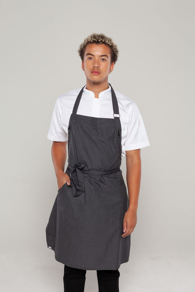 medium size chef aprons charcoal grey 