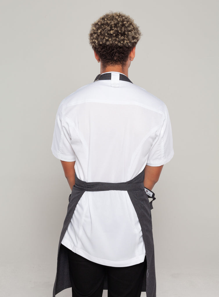 medium size chef aprons charcoal grey 