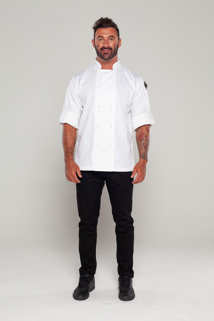 white long sleeves chef jacket