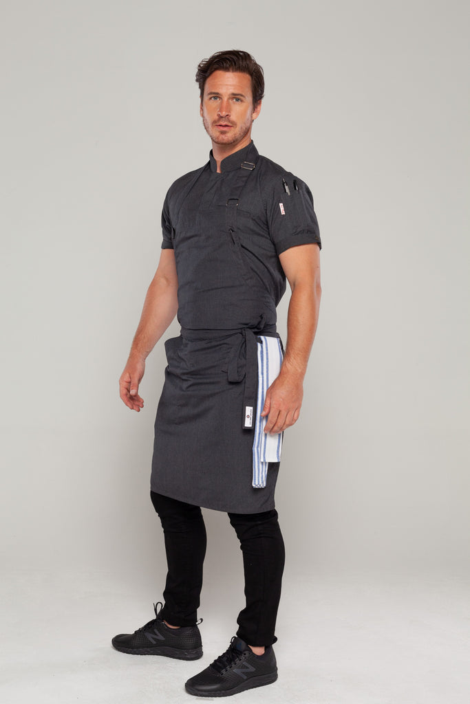 Niche Charcoal Grey bib Chef Apron one size - Ace Chef Apparels