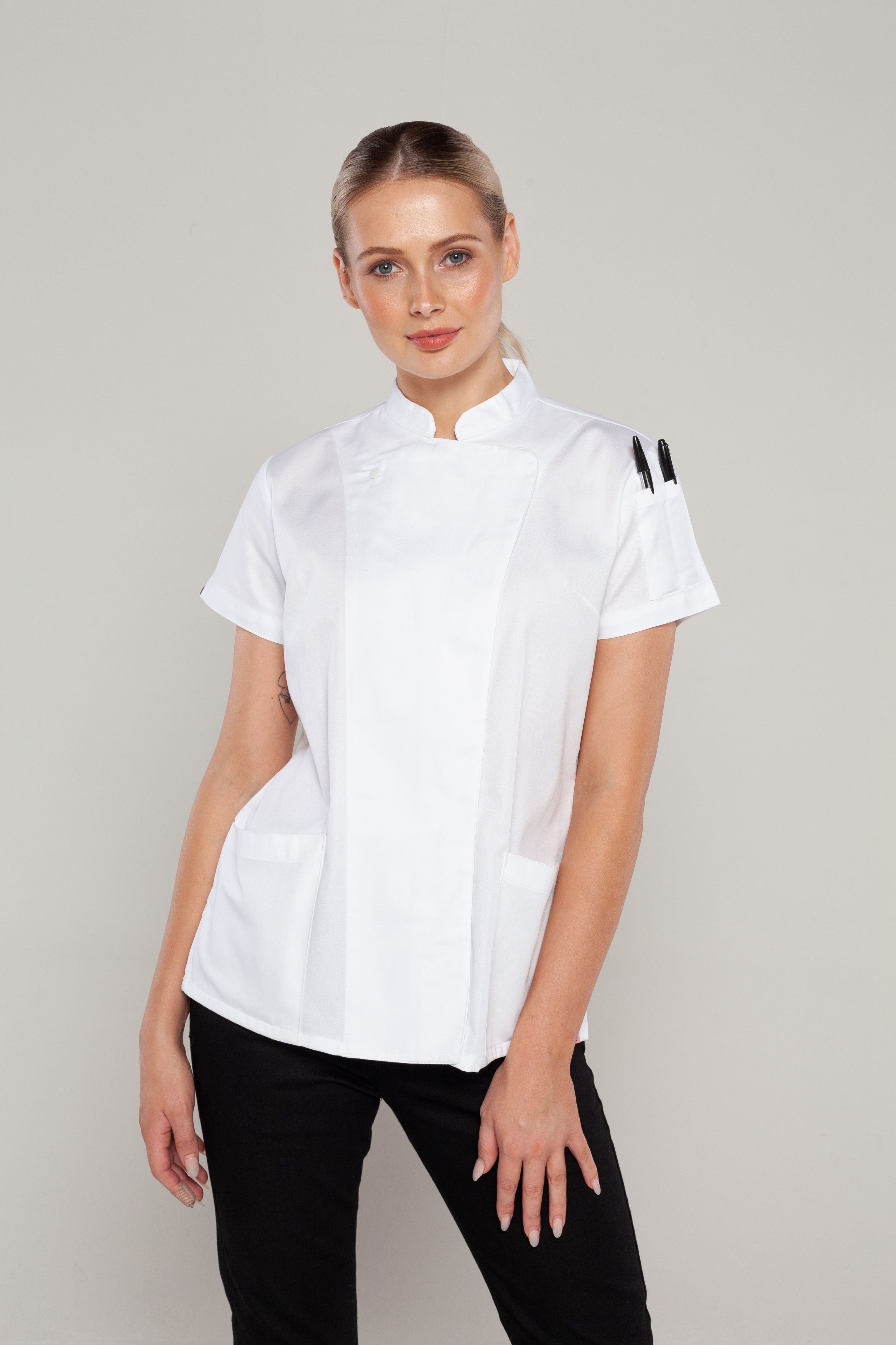 Women's chef coat short sleeve new arrivals